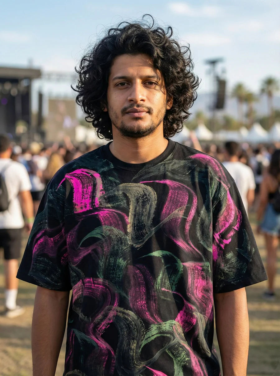 Aurora Drift Hand-Painted T-Shirt